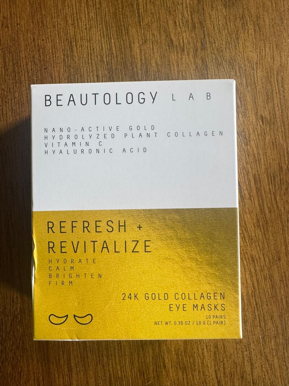 NEW Beautology Lab 24K Gold Collagen Eye Masks 9 Pairs Hyaluronic Acid